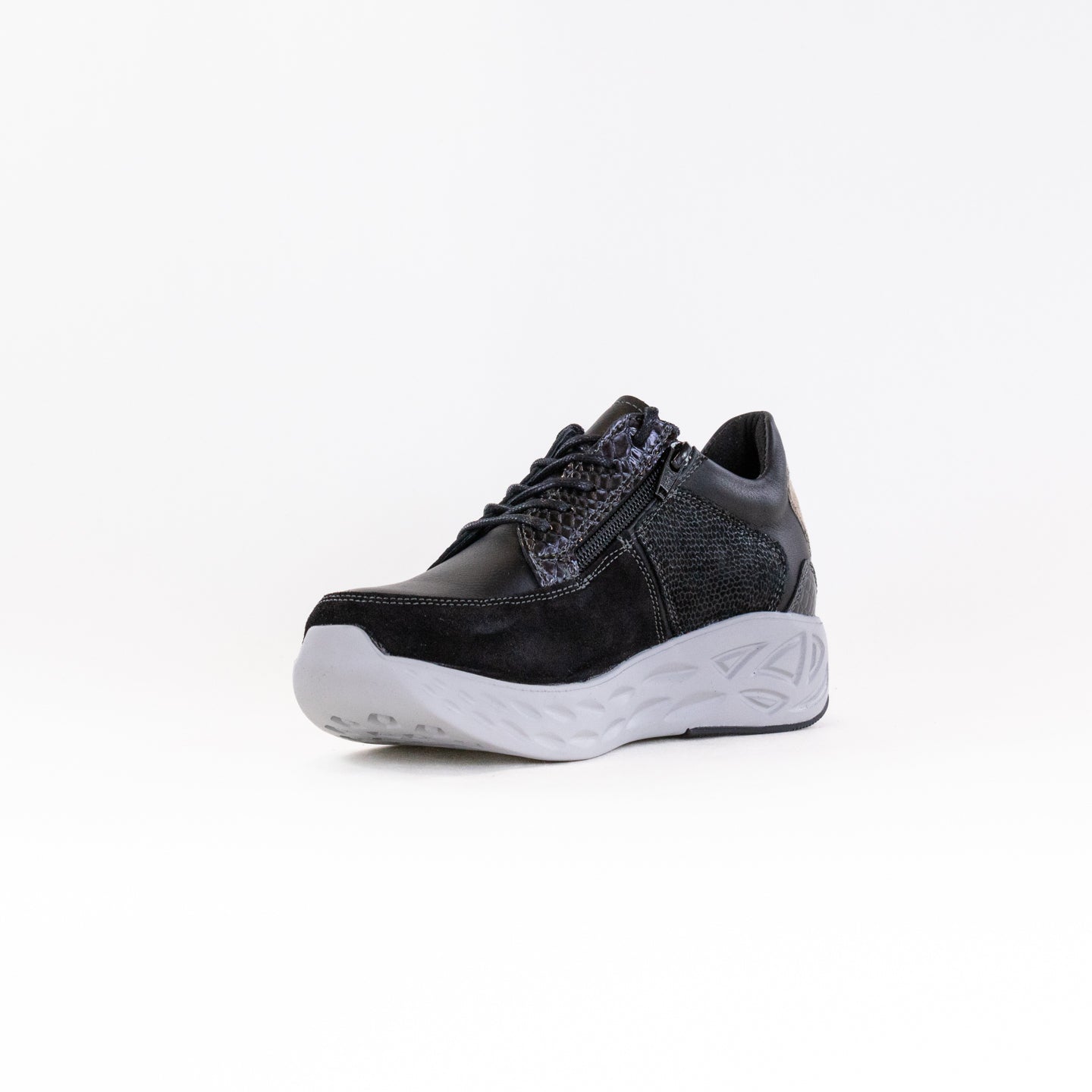 Wolky Bounce (Women's) - Black Combi Leather