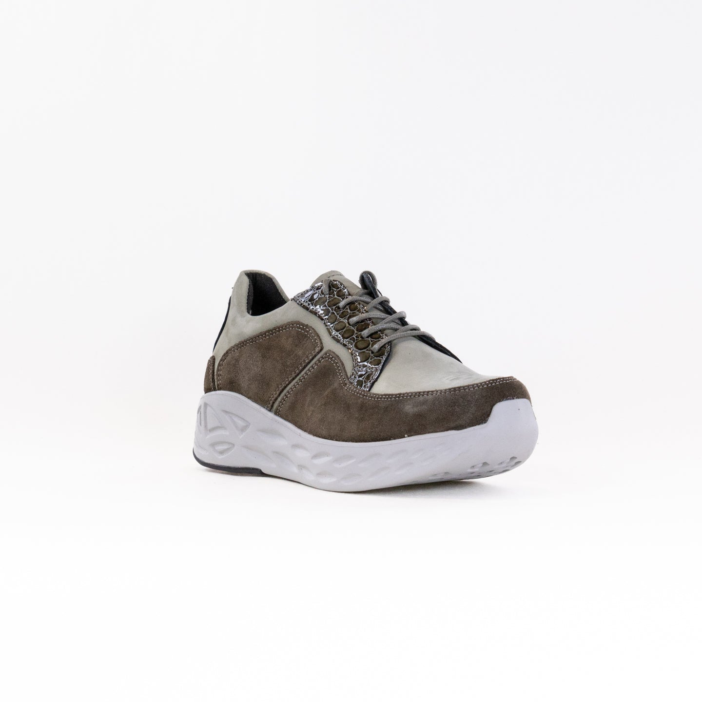 Wolky Bounce (Women's) - Grey Combi Leather