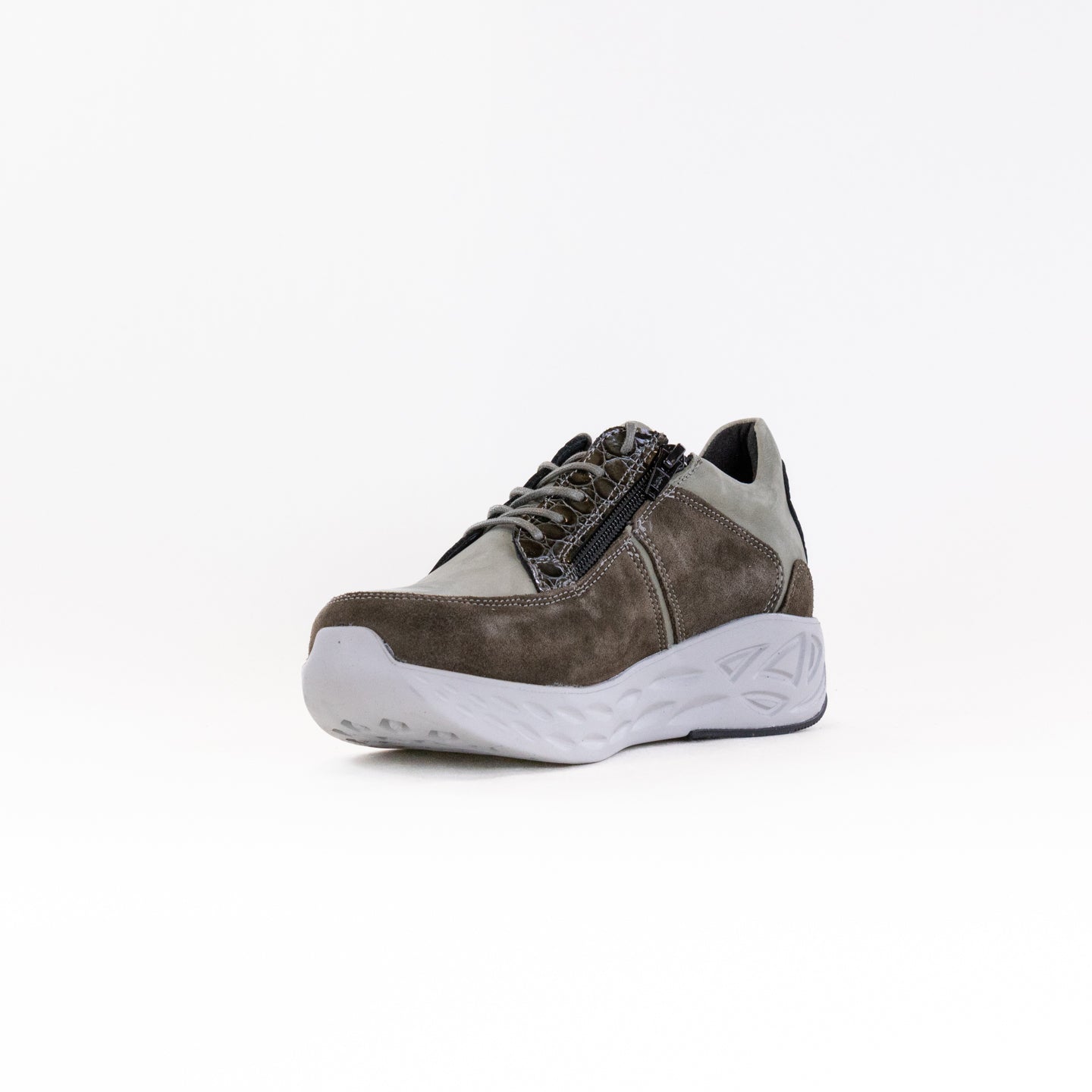 Wolky Bounce (Women's) - Grey Combi Leather