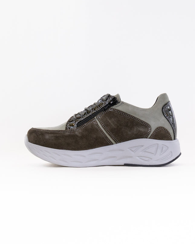 Wolky Bounce (Women's) - Grey Combi Leather