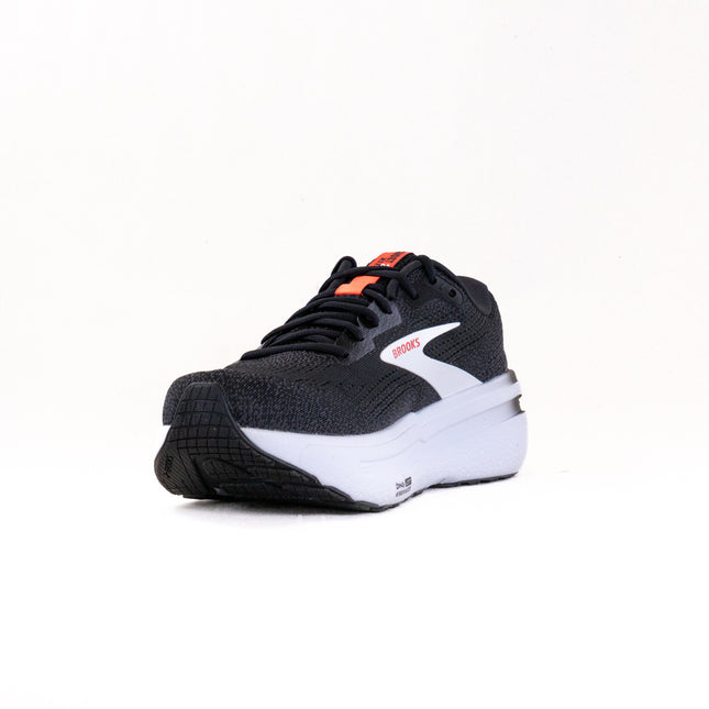 Brooks Ghost Max 2 (Men's) - Black/White/Fiery Red