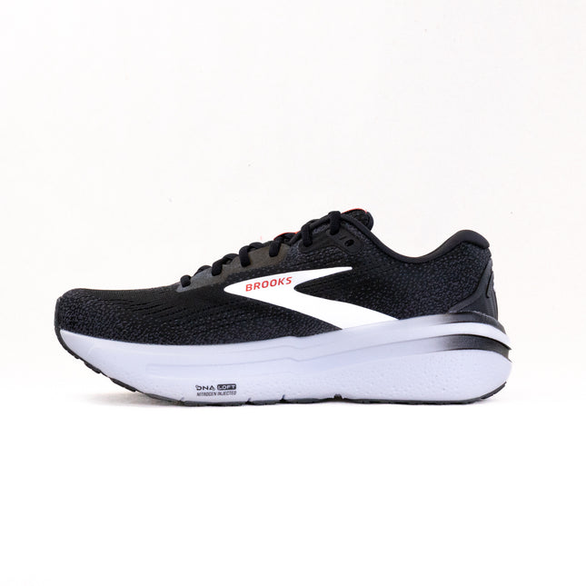 Brooks Ghost Max 2 (Men's) - Black/White/Fiery Red