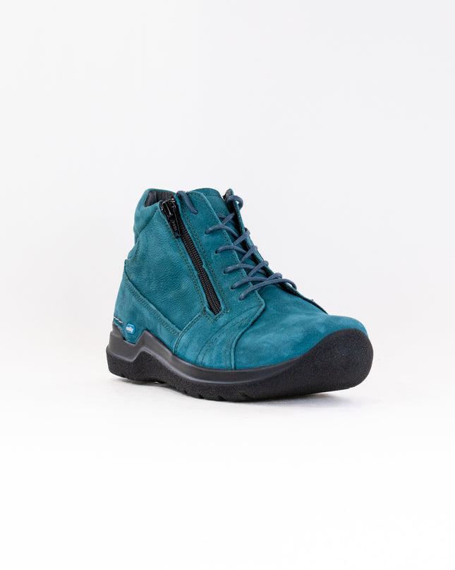 Wolky Why (Women's) - Petrol Nubuck Leather