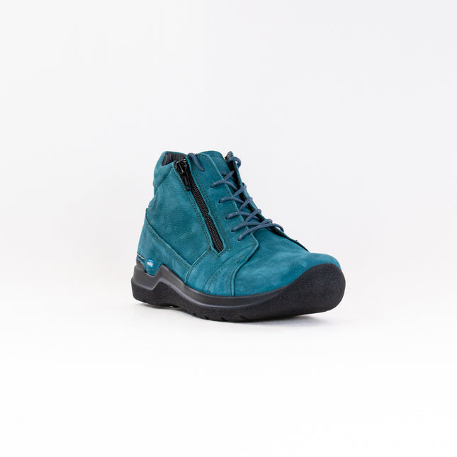 Wolky Why (Women's) - Petrol Nubuck Leather