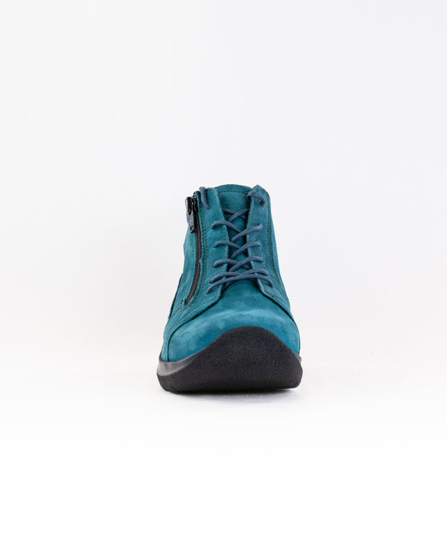 Wolky Why (Women's) - Petrol Nubuck Leather