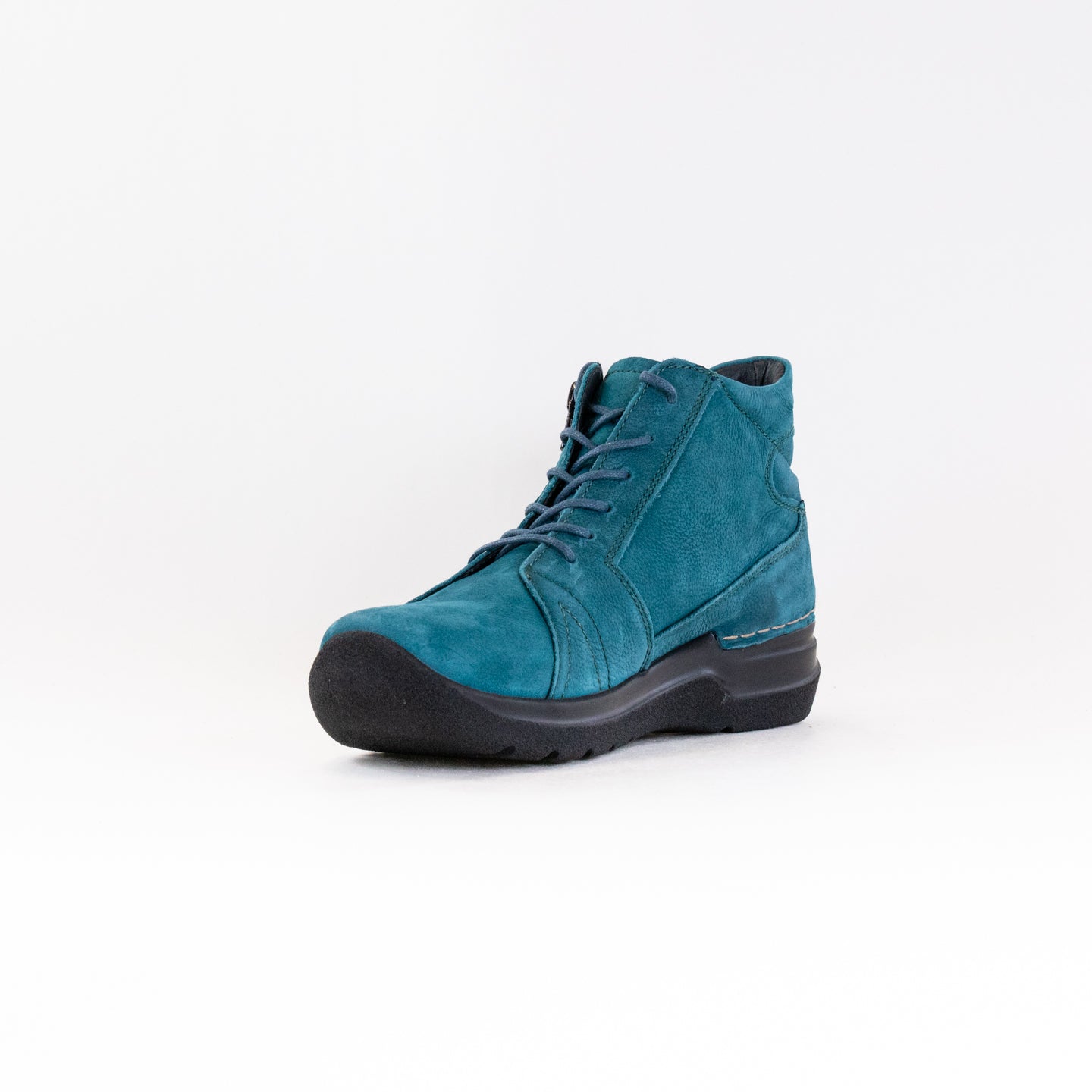 Wolky Why (Women's) - Petrol Nubuck Leather