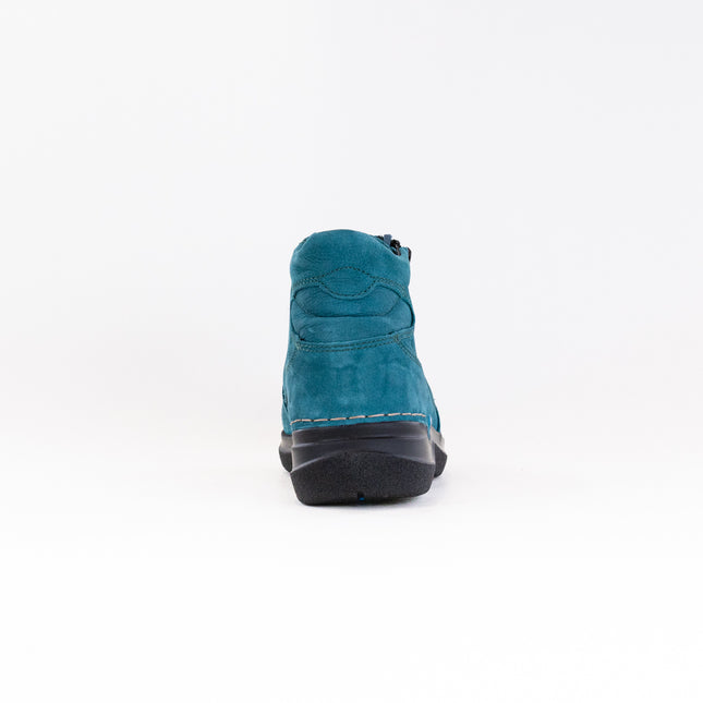 Wolky Why (Women's) - Petrol Nubuck Leather