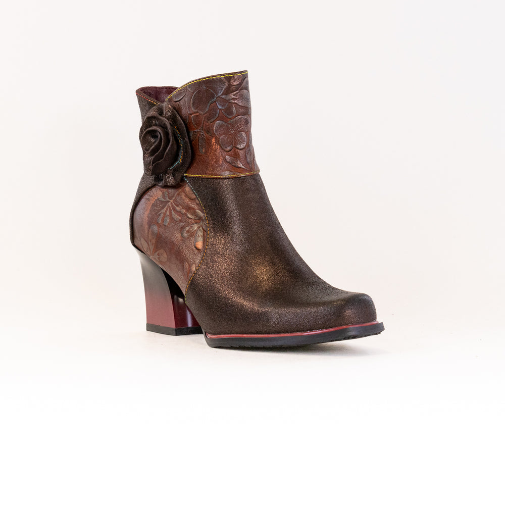 L'Artiste Zinna Bootie (Women's) - Bronze Leather Combo