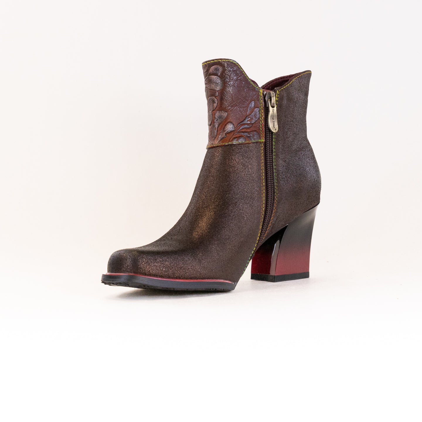 L'Artiste Zinna Bootie (Women's) - Bronze Leather Combo