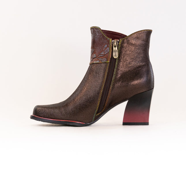 L'Artiste Zinna Bootie (Women's) - Bronze Leather Combo