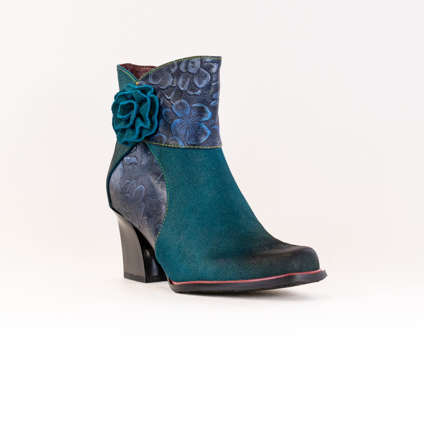 L'Artiste Zinna Bootie (Women's) - Teal Multi Leather