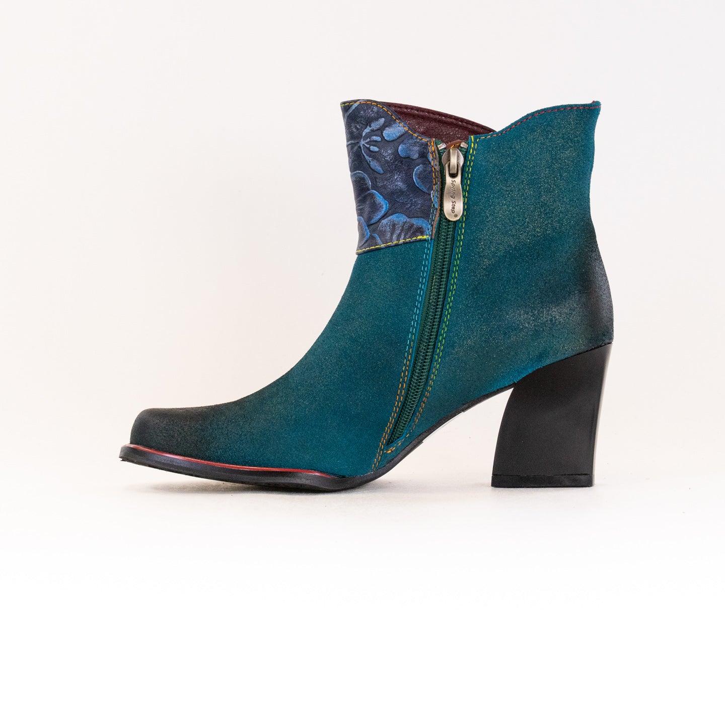 L'Artiste Zinna Bootie (Women's) - Teal Multi Leather