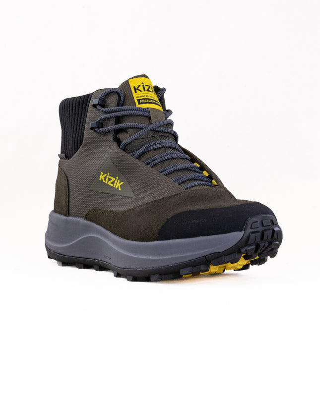 Kizik Freedom Hike Waterproof (Men's) - Olive Night/Smoked Pearl