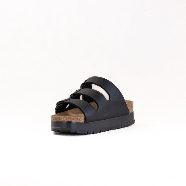 Birkenstock-Papillo Florida Flex Platform Vegan (Women's) - Birko-Flor Black