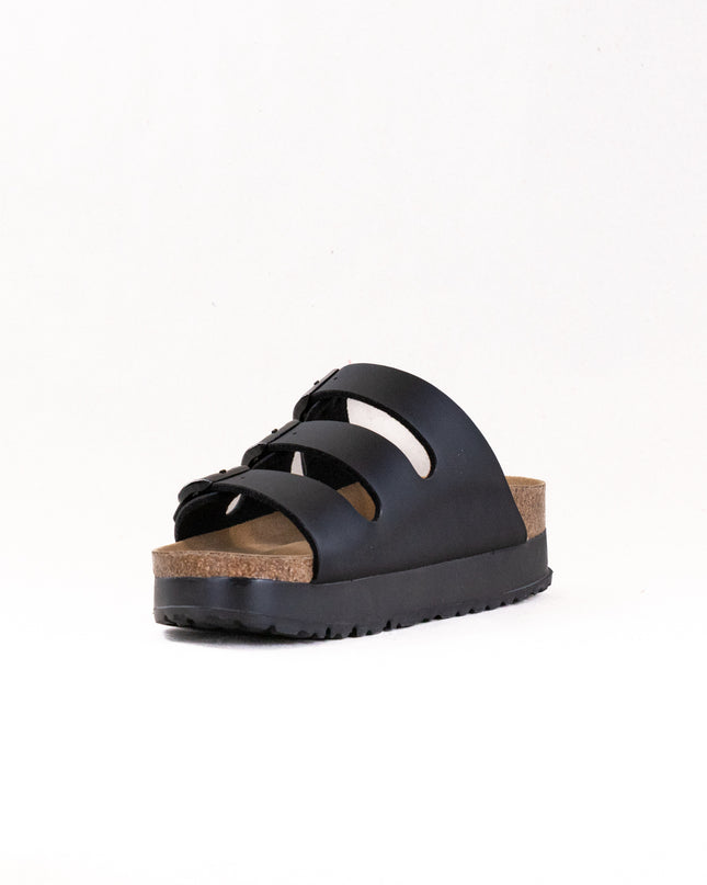 Birkenstock-Papillo Florida Flex Platform Vegan (Women's) - Birko-Flor Black