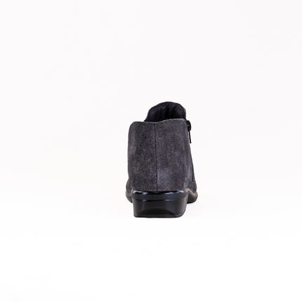 Naot Helm (Women's) - Black Embossed Suede