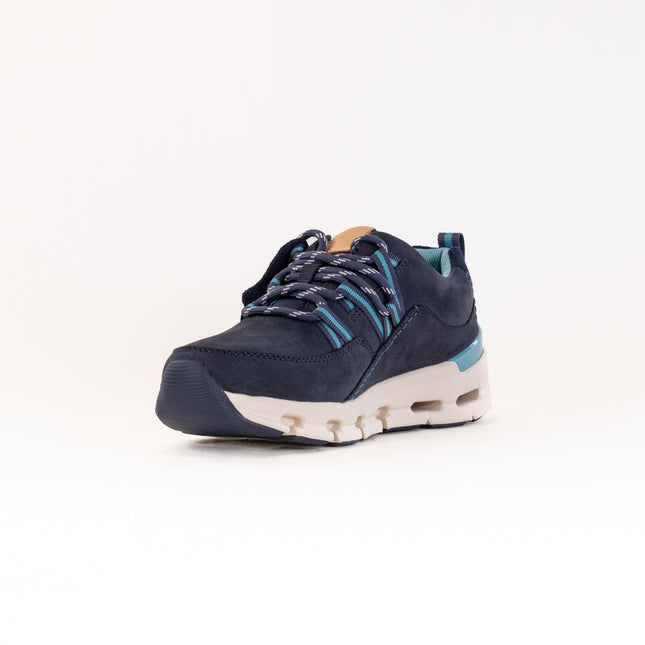 Clarks Nature X Tie Waterproof (Women's) - Navy Combi Nubuck