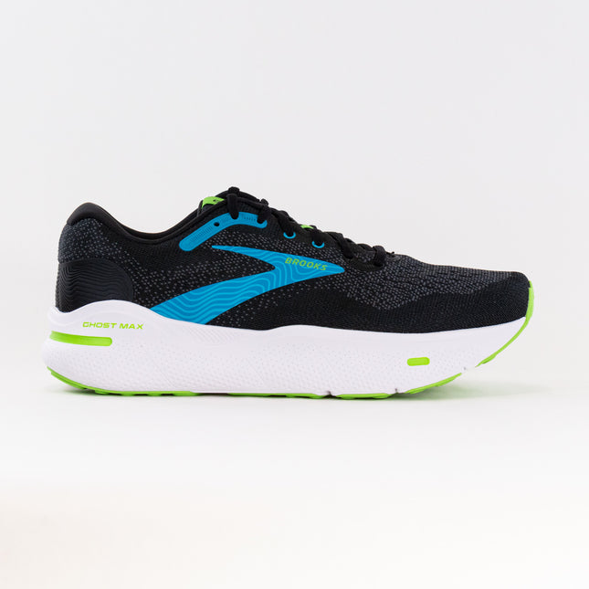 Brooks Ghost Max (Men's) - Black/Atomic Blue/Jasmine