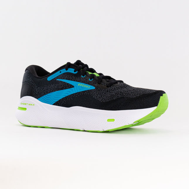 Brooks Ghost Max (Men's) - Black/Atomic Blue/Jasmine