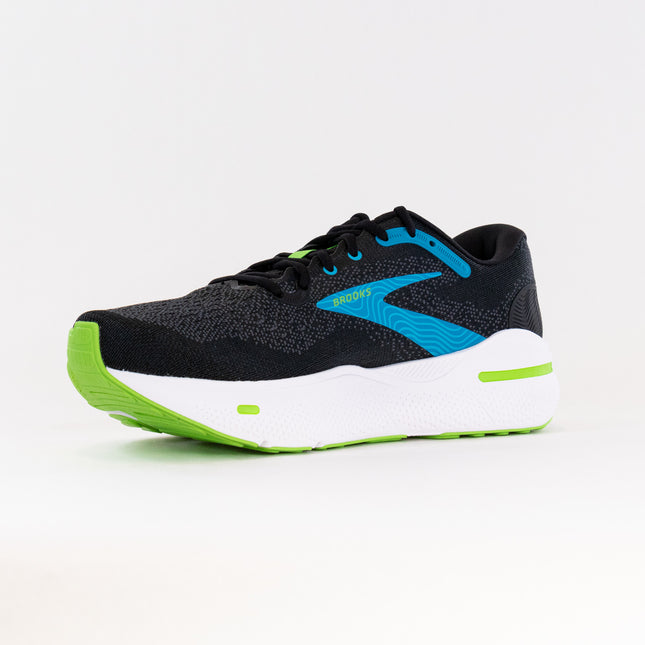 Brooks Ghost Max (Men's) - Black/Atomic Blue/Jasmine