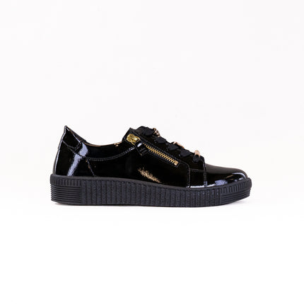 Gabor Low Sneaker (Women's) - Black Patent
