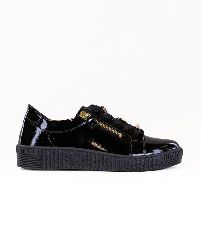 Gabor Low Sneaker (Women's) - Black Patent