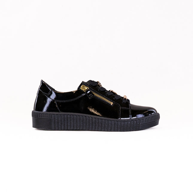 Gabor Low Sneaker (Women's) - Black Patent