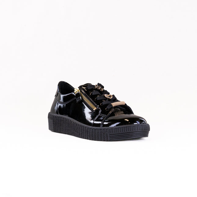 Gabor Low Sneaker (Women's) - Black Patent