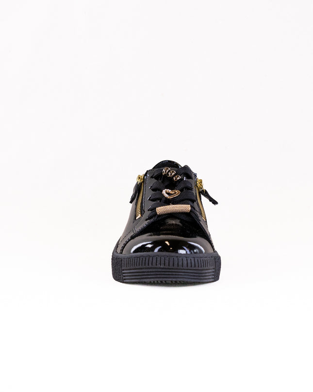 Gabor Low Sneaker (Women's) - Black Patent