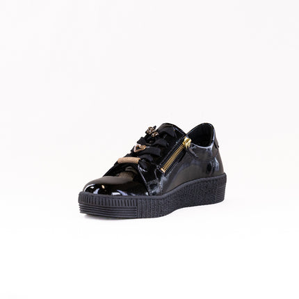Gabor Low Sneaker (Women's) - Black Patent
