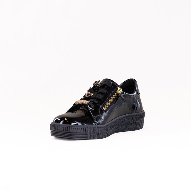 Gabor Low Sneaker (Women's) - Black Patent
