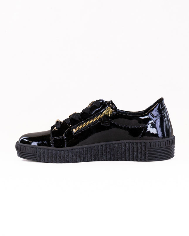 Gabor Low Sneaker (Women's) - Black Patent
