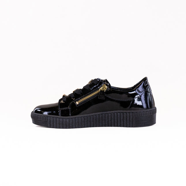Gabor Low Sneaker (Women's) - Black Patent