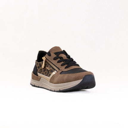 Rieker Destiny 02 (Women's) - Wood/Black/Light Gold