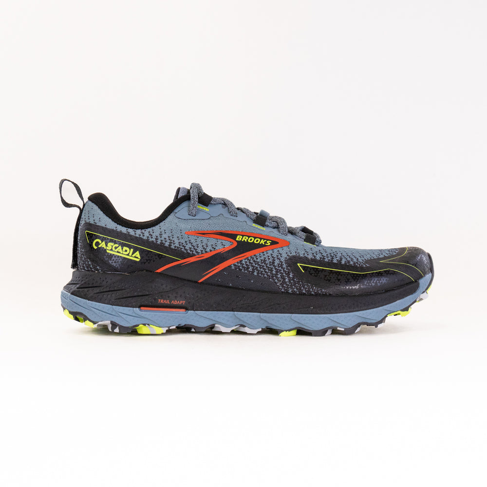 Brooks Cascadia 18 (Men's) - Citadel/Ebony/Lime