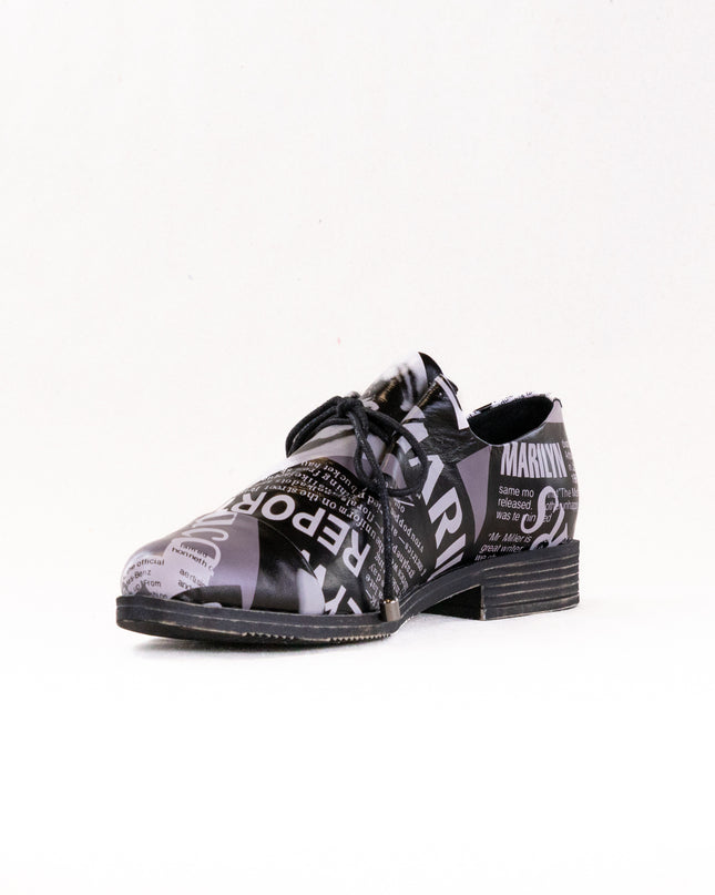 Django & Juliette Kotty (Women's) - News Print Leather