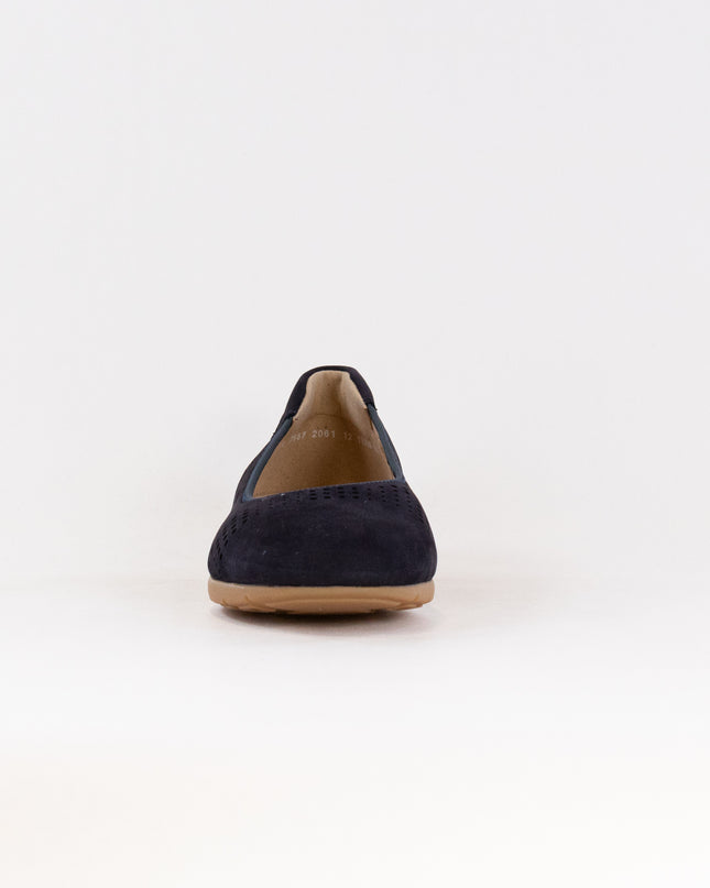 Ara Sarah Perf Ballet Flat (Women's) - Navy Nubuck