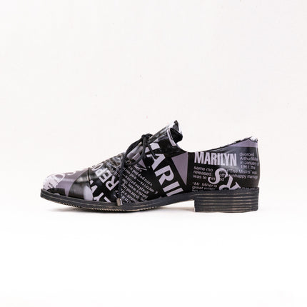 Django & Juliette Kotty (Women's) - News Print Leather