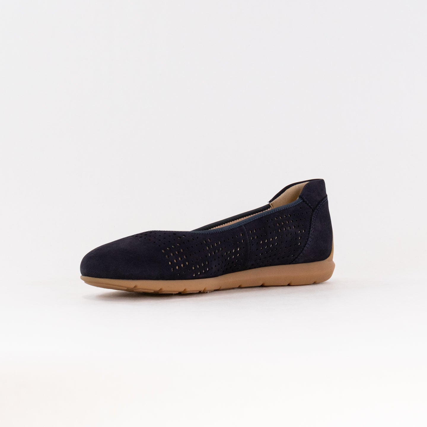 Ara Sarah Perf Ballet Flat (Women's) - Navy Nubuck