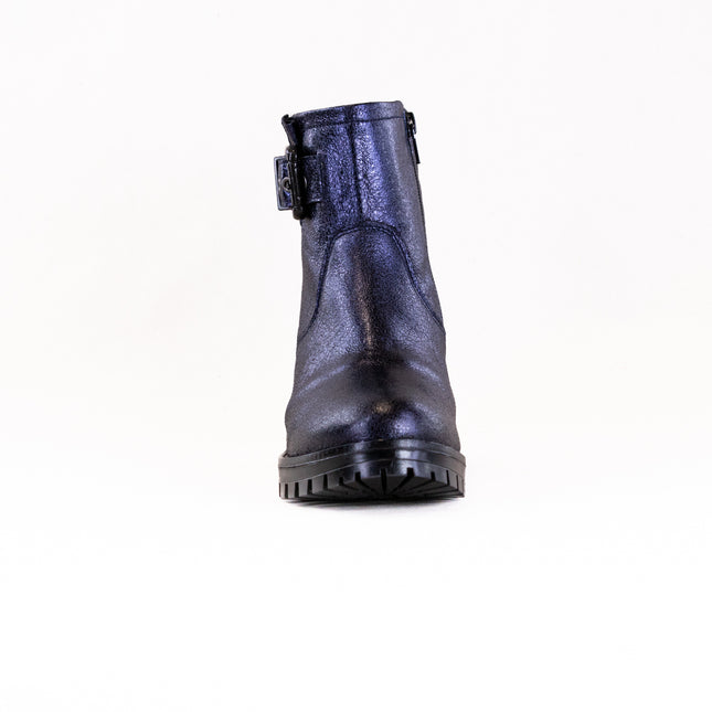 Eric Leah (Women's) - Blue Metallic Leather with Fur