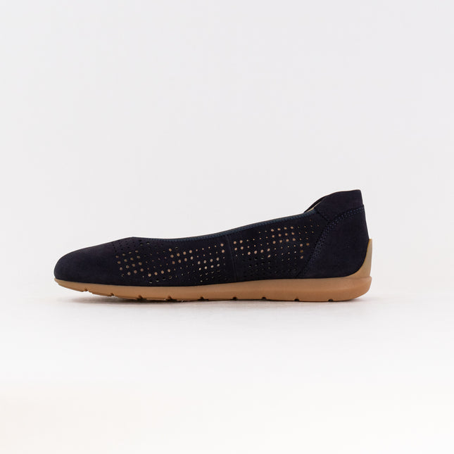 Ara Sarah Perf Ballet Flat (Women's) - Navy Nubuck