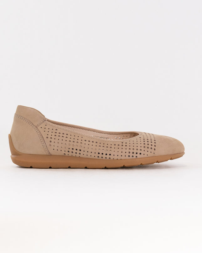 Ara Sarah Perf Ballet Flat (Women's) - Sand Nubuck