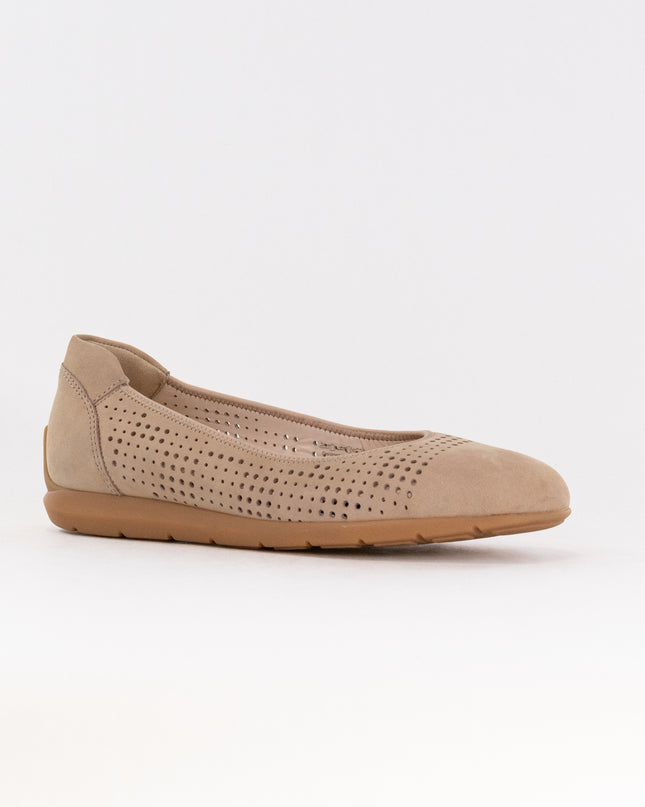 Ara Sarah Perf Ballet Flat (Women's) - Sand Nubuck