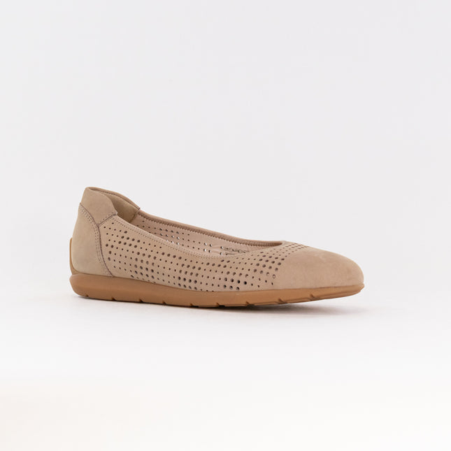 Ara Sarah Perf Ballet Flat (Women's) - Sand Nubuck