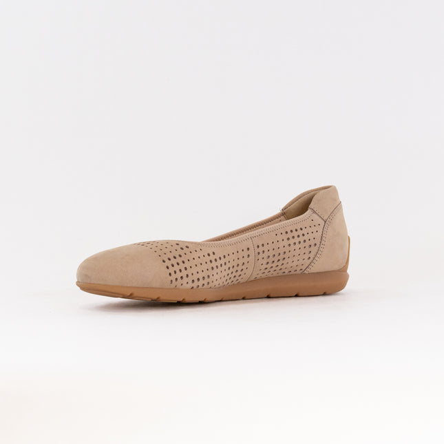 Ara Sarah Perf Ballet Flat (Women's) - Sand Nubuck