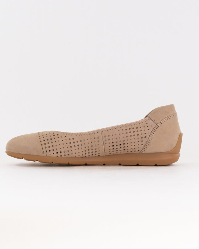 Ara Sarah Perf Ballet Flat (Women's) - Sand Nubuck
