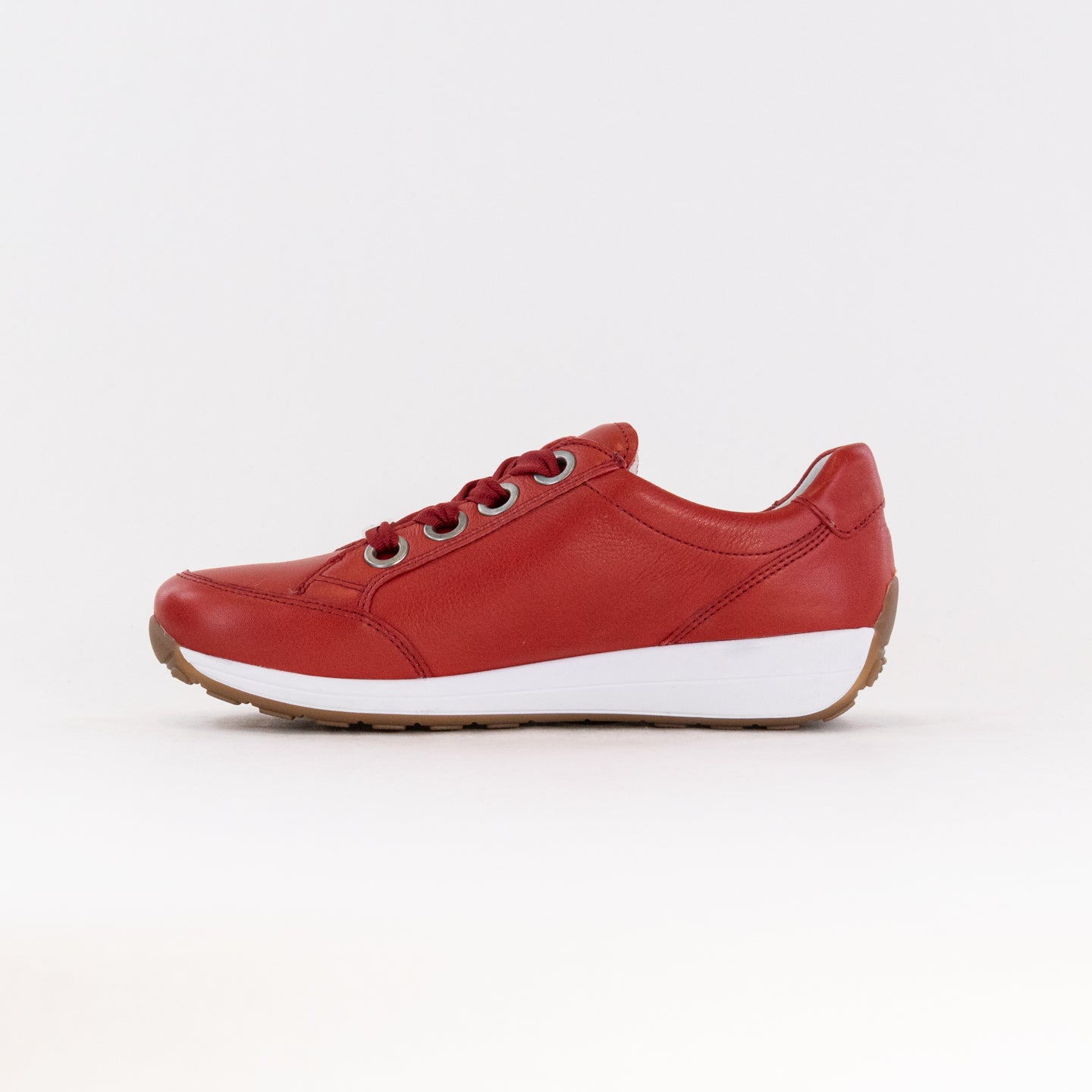 Ara Ollie Side Zip Lace Sneaker (Women's) - Red Leather