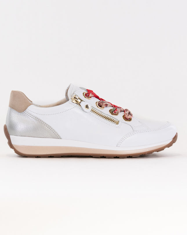 Ara Ollie Size Zip Lace Sneaker (Women's) - White/Silver
