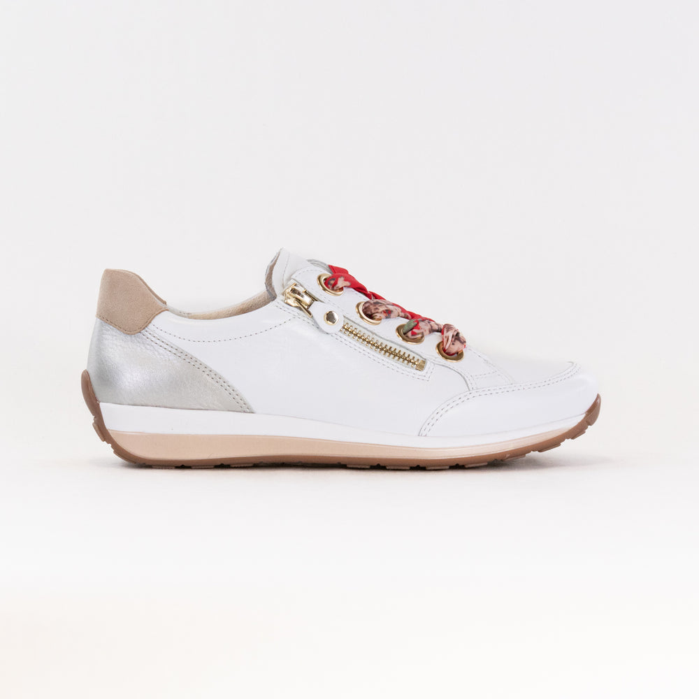 Ara Ollie Size Zip Lace Sneaker (Women's) - White/Silver