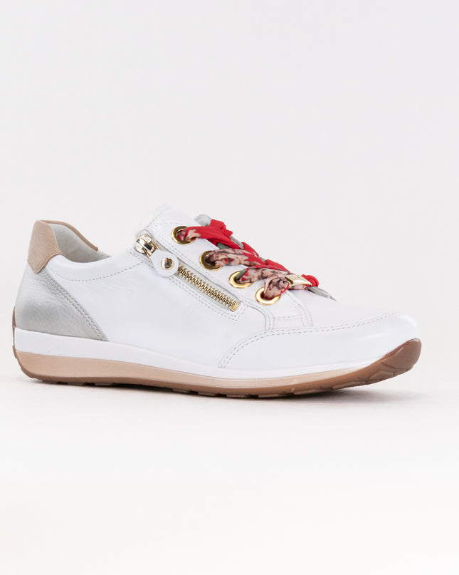 Ara Ollie Size Zip Lace Sneaker (Women's) - White/Silver